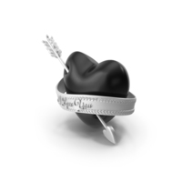 Arrow In A Black Heart PNG & PSD Images