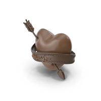 Arrow In A Chocolate Heart PNG & PSD Images