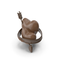 Arrow in 2 Chocolate Hearts PNG & PSD Images