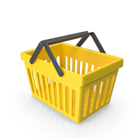 Yellow Shopping Basket PNG & PSD Images