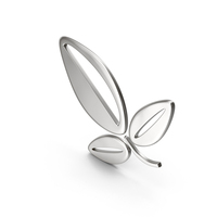 Leaf Symbol Silver PNG & PSD Images
