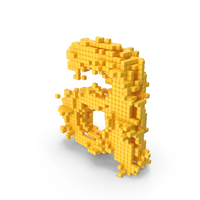 Yellow Pixel Art Assembling Small Letter A PNG & PSD Images