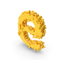 Yellow Pixel Art Assembling Small Letter E PNG & PSD Images