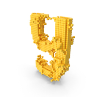 Yellow Pixel Art Assembling Small Letter G PNG & PSD Images
