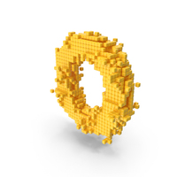 Yellow Pixel Art Assembling Small Letter O PNG & PSD Images