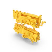 Yellow Pixel Art Assembling Equal Symbol PNG & PSD Images