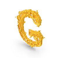 Yellow Pixel Art Assembling Capital Letter G PNG & PSD Images