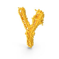 Yellow Pixel Art Assembling Capital Letter Y PNG & PSD Images