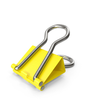BINDER CLIP YELLOW PNG & PSD Images