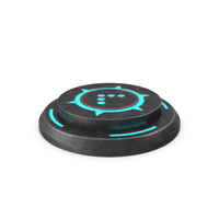 Rounded Scifi Button Used ON PNG & PSD Images