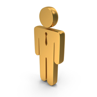 Gents Toilet Symbol Icon Gold PNG & PSD Images