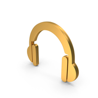 Headphone Headset Icon Gold PNG & PSD Images