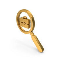 Job Search Icon Gold PNG & PSD Images