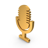 Microphone Icon Gold PNG & PSD Images