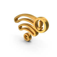 Out Line No WiFi Signal Icon Gold PNG & PSD Images