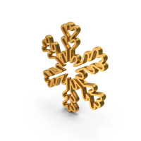 Out Line Snow Flake Icon Gold PNG & PSD Images