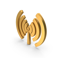 Radio Antenna Icon Gold PNG & PSD Images
