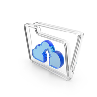 Folder Cloud Upload Logo Glass PNG & PSD Images