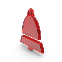 Simple Bell Icon Glass PNG & PSD Images