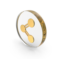 Share Web Link Gold Glass PNG & PSD Images