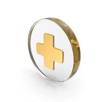 Medical Plus Gold Glass PNG & PSD Images