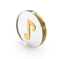 Music Gold Glass PNG & PSD Images