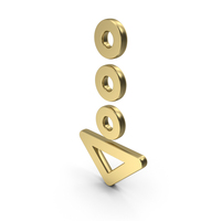 Down Arrow Shape Gold PNG & PSD Images