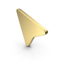 Cursor Icon Shape Gold PNG & PSD Images