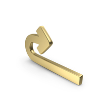 Curve Showing Right Direction Shape Gold PNG & PSD Images