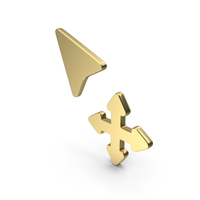 Move Selection Cursor Icon Gold PNG & PSD Images