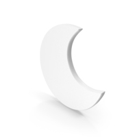 Crescent Icon Shape White PNG & PSD Images