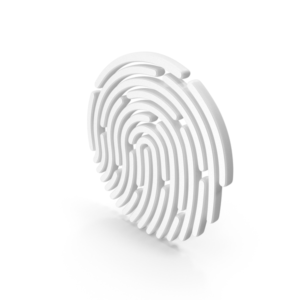 Fingerprint Shape White PNG & PSD Images