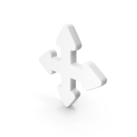 Move Icon Shape White PNG & PSD Images