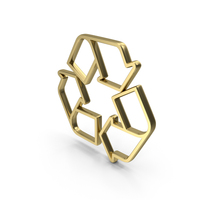 Recycle shape Gold PNG & PSD Images