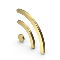 Rss Feed Shape Gold PNG & PSD Images