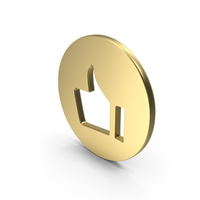 Thumbsup Shape Gold PNG & PSD Images