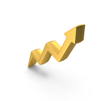 Stock Market Growth Arrow Gold PNG & PSD Images