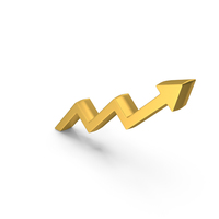 Stock Market Growth Arrow Gold PNG & PSD Images
