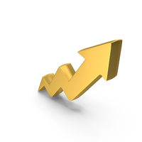 Stock Market Growth Arrow Gold PNG & PSD Images
