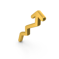 Stock Market Growth Arrow Gold PNG & PSD Images
