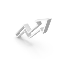 Stock Market Growth Arrow White PNG & PSD Images
