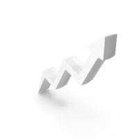 Stock Market Growth Arrow White PNG & PSD Images