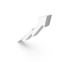 Stock Market Growth Arrow White PNG & PSD Images