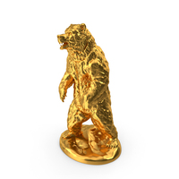 Bear Statuete Gold Turbomat PNG & PSD Images