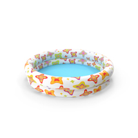 Inflatable Baby Pool Two Ring Abstract Printed PNG & PSD Images