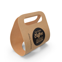 Mockup Kraft Paper Cup Holder One Cup PNG & PSD Images