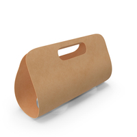 Two Seats Take Away Kraft Paper Cup Carrier PNG & PSD Images
