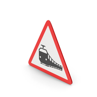 Level Crossing Without Gate Or Barrier Road Sign PNG & PSD Images