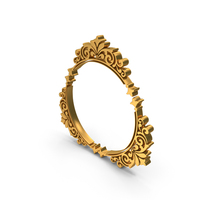 Curved Border Triangle Frame Design Gold PNG & PSD Images