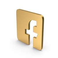 Gold Facebook Icon PNG & PSD Images